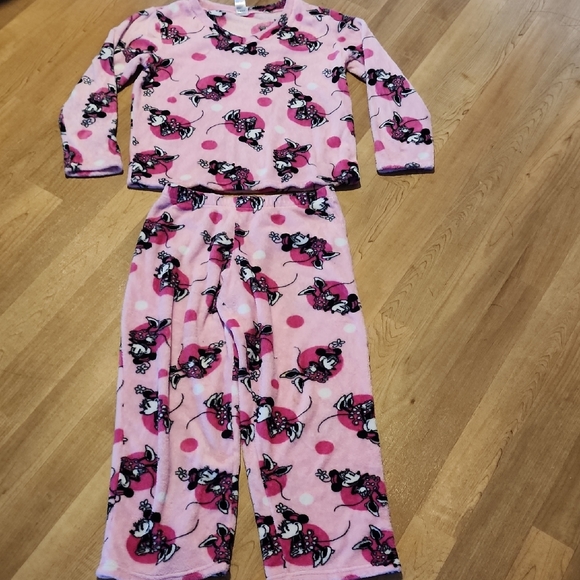 Disney Minnie Mouse Pink Pajama Set - Picture 1 of 8